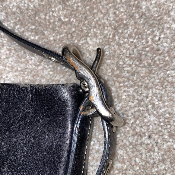 Vintage Coach 1415 Black Leather Legacy Slim‎ Tassel Purse - Picture 8 of 10